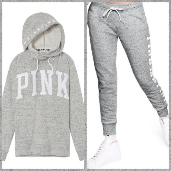 PINK Victoria's Secret Tops - NWT Victoria’s Secret Pink pullover hood/pant set